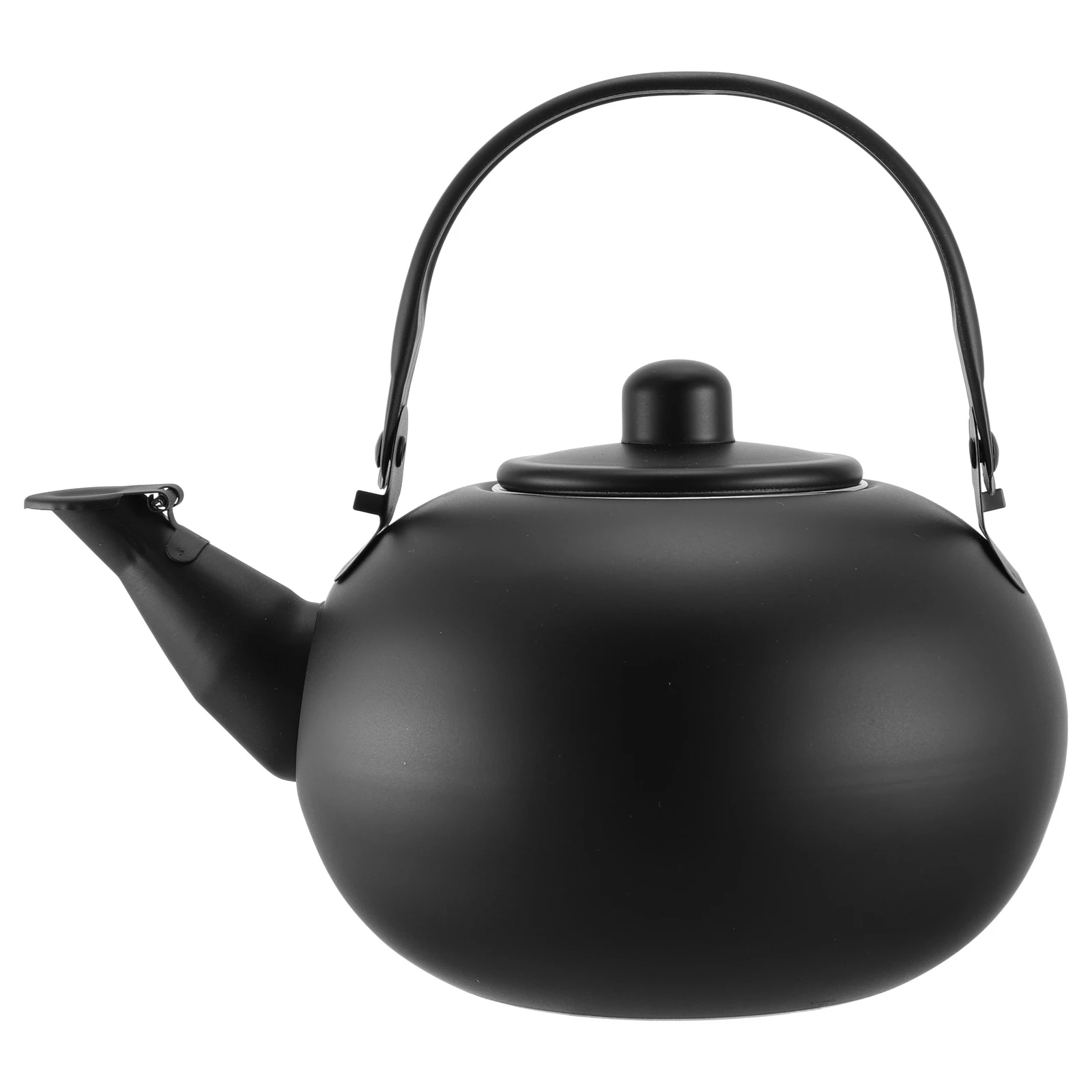 

Stainless Steel Tea Kettle Portable Camping Pot Black Metal Travel Boiling Heat Cold Resistance Lightweight