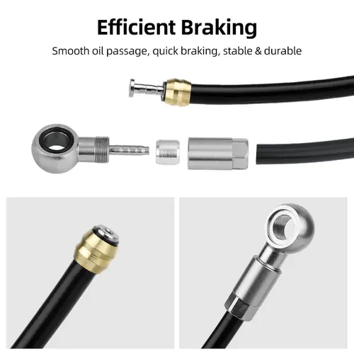Imagen 2 del producto Perno de conexión Banjo de cobre para bicicleta SHIMANO SLX XT XTR Saint BH90, manguera de freno Banjo recta, accesorio de freno hidráulico