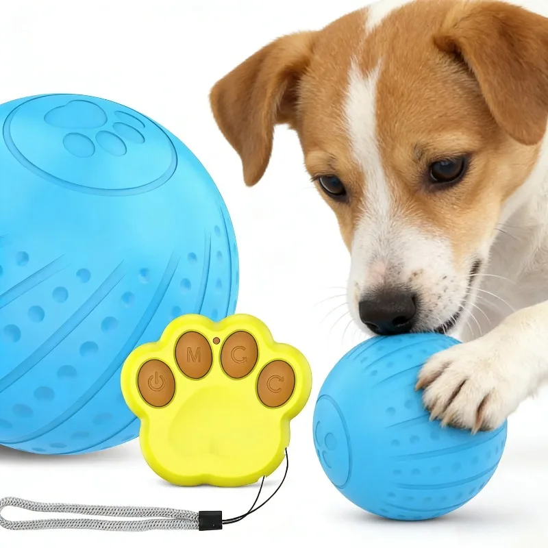 Aktiver Rollball für Hunde - 2,2 Zoll Robuster Bewegungsaktivierter Interaktiver Hundeball für Welpen/Kleine/Mittelgroße Hunde, USB-Aufladbarer Ball