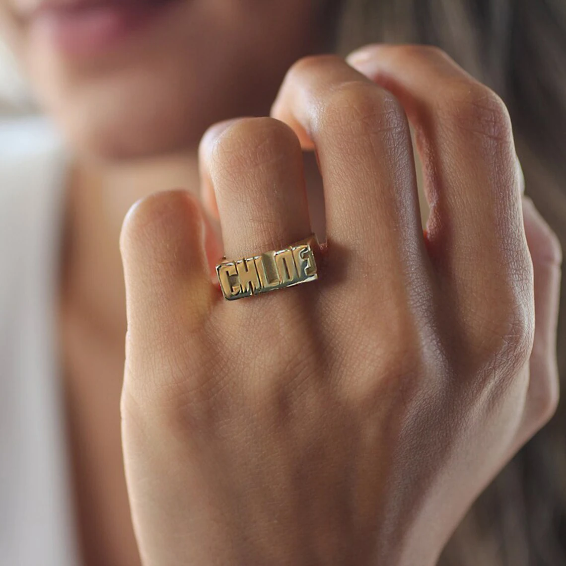 مخصص الذهب القوطية خواتم للرجال النساء الفولاذ المقاوم للصدأ اسم حلقة شخصية مكتنزة المفصل خواتم هدايا عيد ميلاد فاخرة