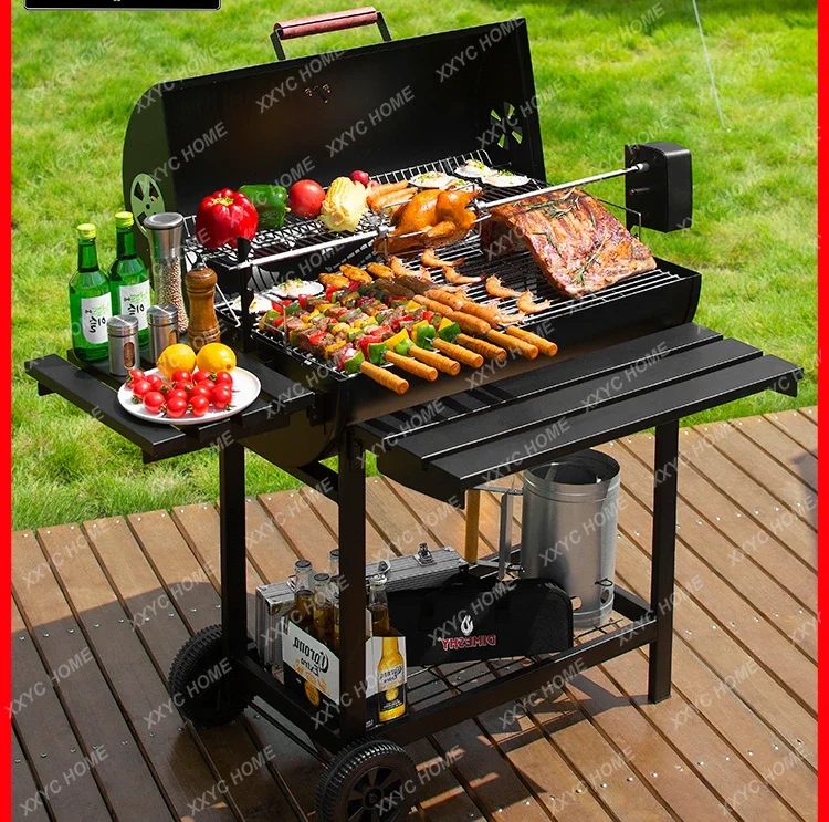 Household Grill Patio Grill Charcoal Outdoor Grill American Braised BBQ