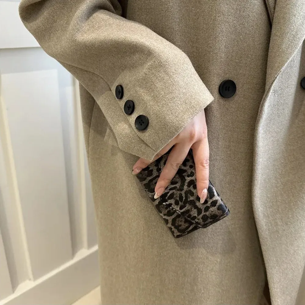 Fashion Elegant Leopard Short Wallet Korean Style Card Holder Envelope Clutch Bag Handbag PU Leather Coin Purse Gift