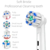 4PCS Dupont Bristle Electric Toothbrush Heads Whiten Teeth/Daily Clean/Precison Cleaning/Soft Care Teeth Function For Oral B 4