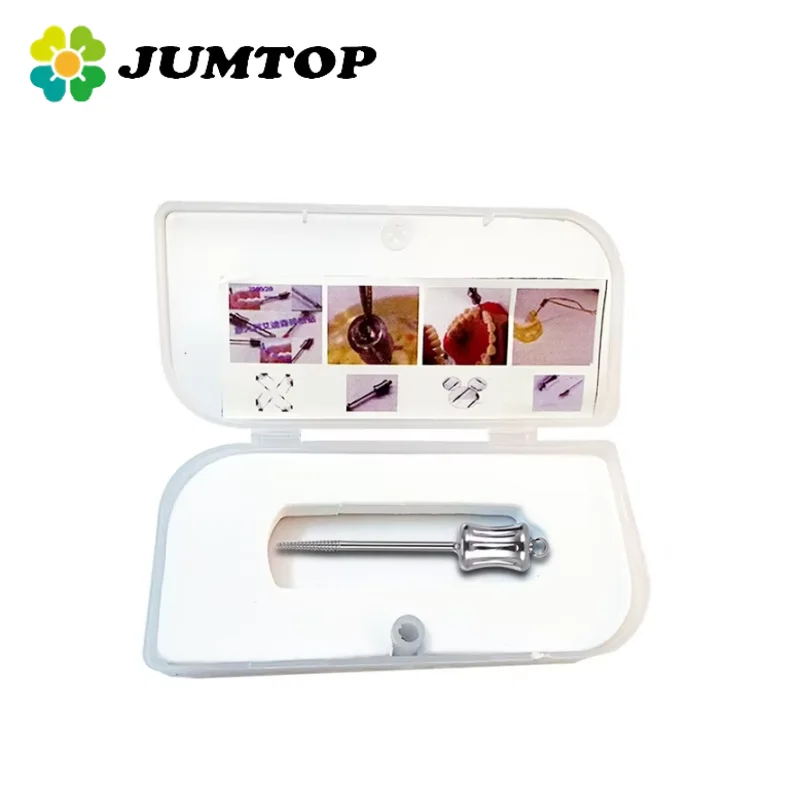 JUMTOP 1Pc Dental Stainless Steel Broken Root Drill Remnant Extractor Apical Root Fragments Drill Dentistry Tools