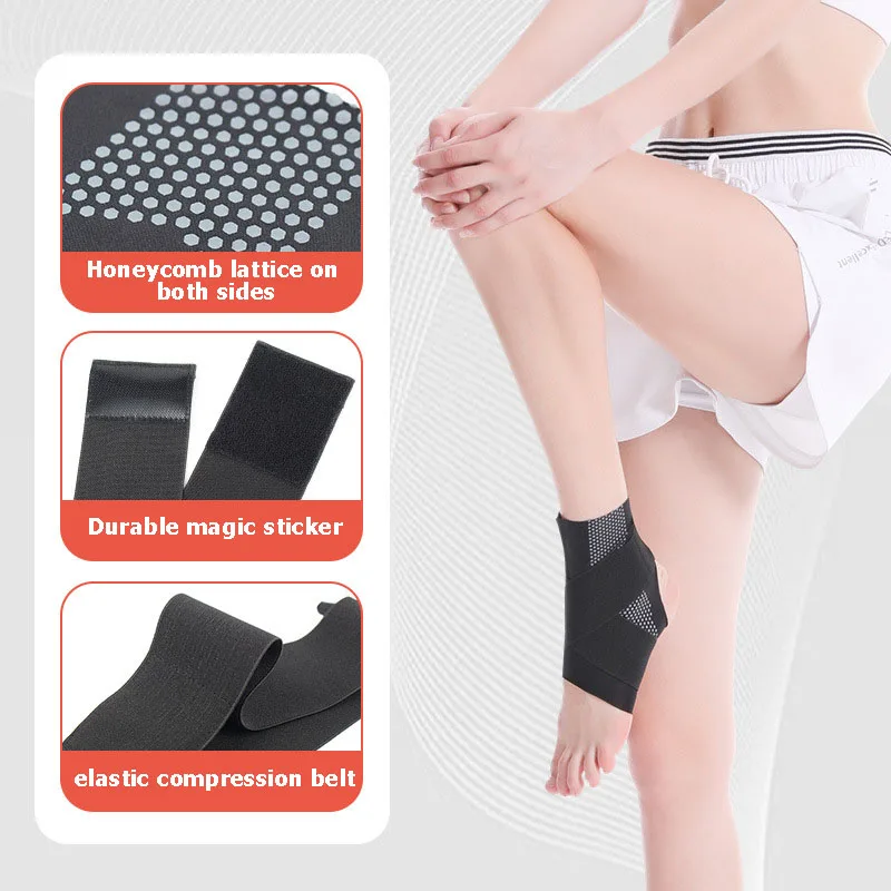 Ankle Support Adjustable Sports Anti Sprain 1Piece Ankle Protector Stabilizer Bandage Strap Fixed Basketball Running Ankle Guard