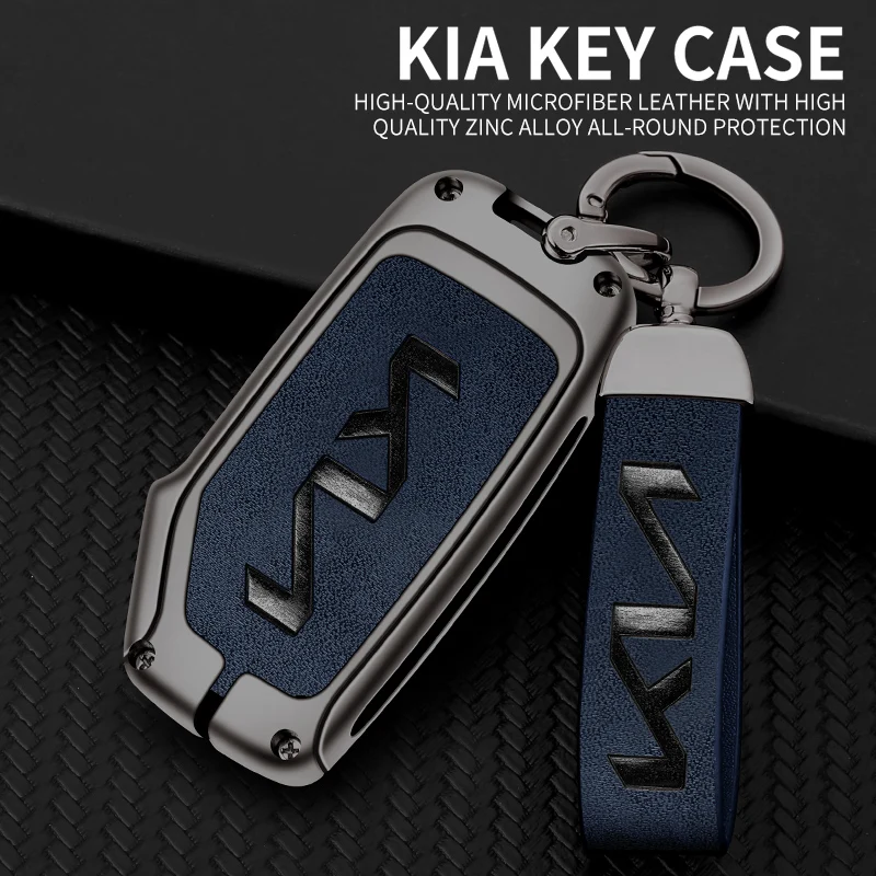 Zinc Alloy Car Key Case Case Shell Holder For Kia Sportage 2023 2024 Ray Sorento Soul Telluride Cerato 2020 K5 K8 2022 Accessory