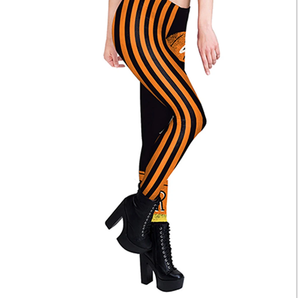 2025 Nuovi leggings fitness donna Halloween Teschio Stampa digitale 3D Donna adulta Pantaloni elasticizzati sexy Leggings slim a vita alta