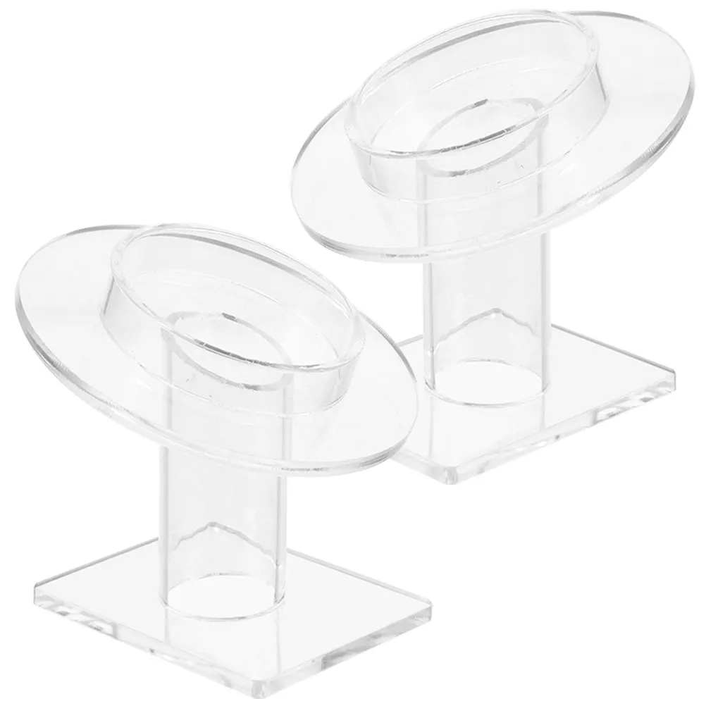 

2 шт. прозрачные акриловые подставки для браслетов, круглые подставки для украшений из нефрита, компактные и легкие, для дома и офиса