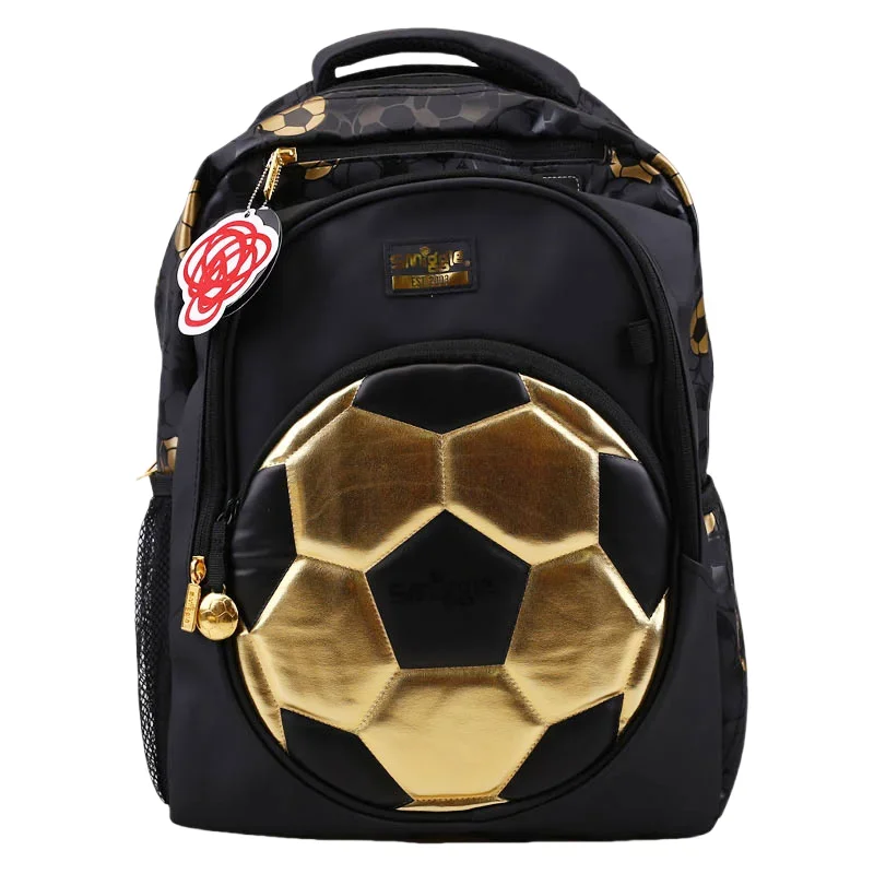 Australian Smiggle Gold Football Children Students Lightweight Large Capacity Pupil Backpack Water Cup Pen Bag Children Gift