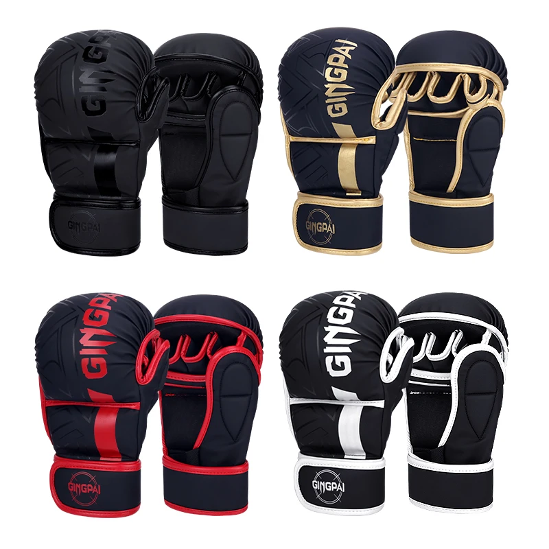 

Профессиональные боксерские перчатки для ММА, полупальцевый мешок для песка, тренировочные перчатки для карате, муай-тай, мужское и женское утолщенное боксерское снаряжение