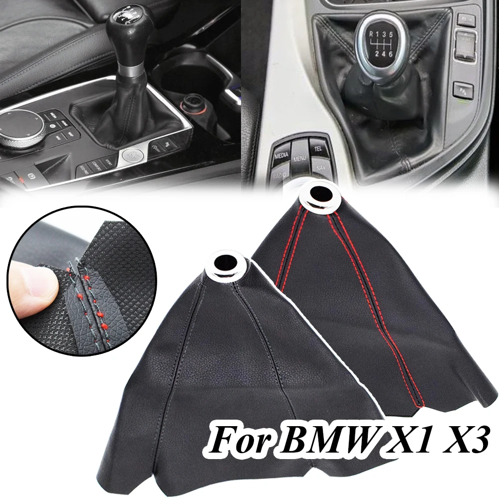 

For BMW X1 X2 Brand Nes 4 Series Gear Shift Knob Gaiter Leather MT 5 Speed Cover Collar Boot Protector Case Sleeve Dustoroof