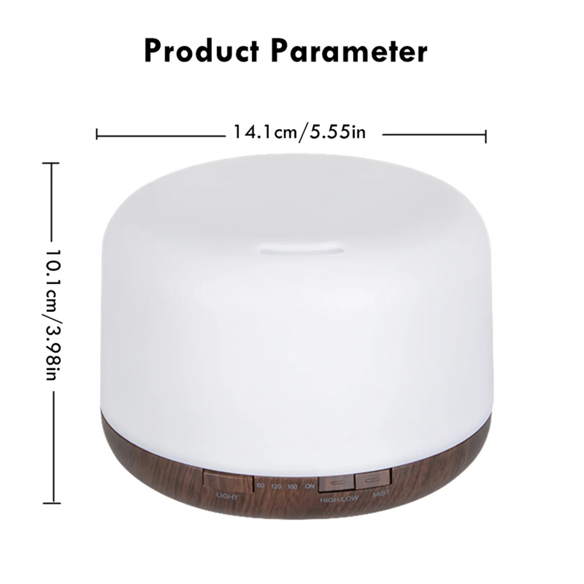 Wood Grain Aroma Diffuser Air Humidifier Essential Oil Machine With Colorful Night Lights USB Humidifier Mini Size Humidifier