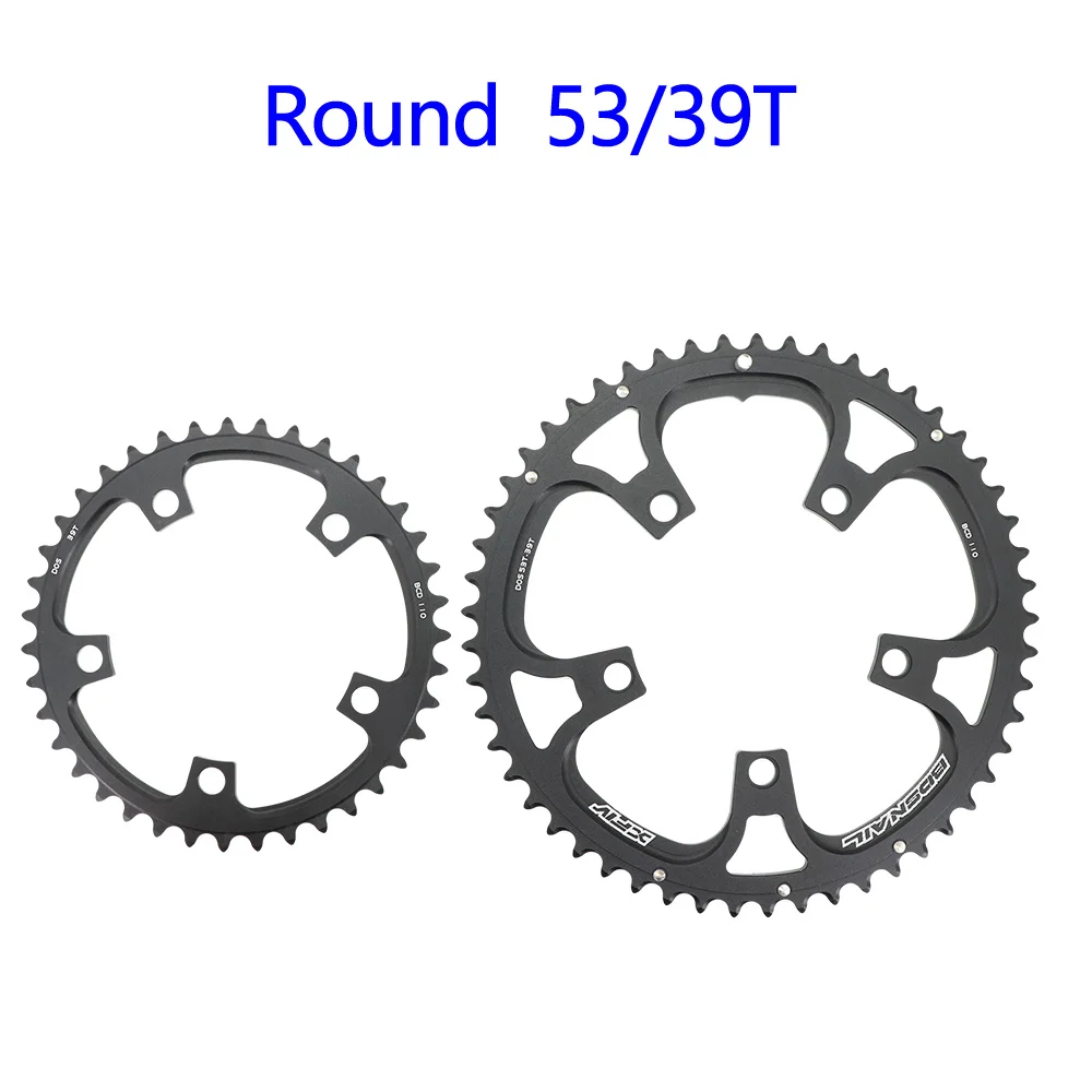 Snail 110BCD Round/Oval 2x Chainring for Shimano for SRAM 8 9 10, 50/34T 52/36T 53/39T 54/40T