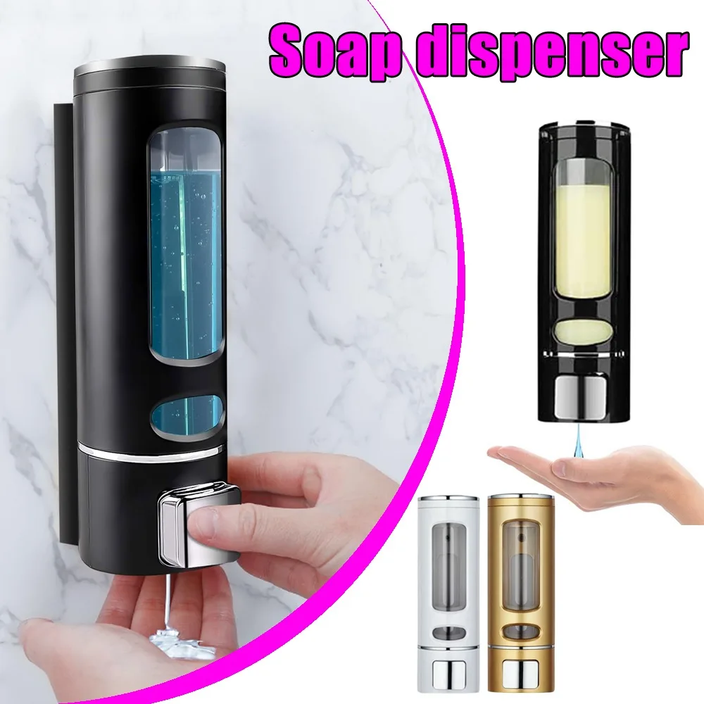 

Wall-Mounted Soap Dispenser Suitable Bathrooms Kitchens Hotels Refillable Liquid Lotion/Soap Dispenser Wall-Mounted Installation