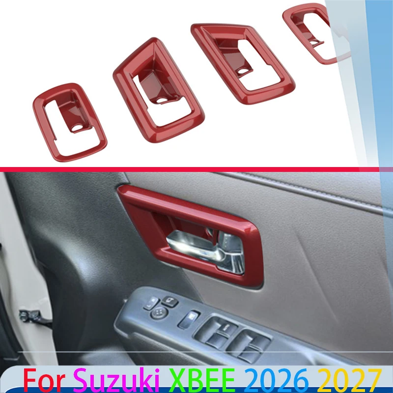 For Suzuki XBEE 2026 2027 Car Accessories ABS Inner Door Handle Cover Catch Bowl Trim Insert Bezel Frame Garnish