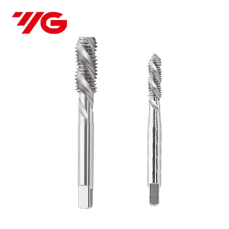 1pcs YG HSSE American Left Spiral Fluted Tap UNC UNF4-40L 5-40L 10-24L  1/4 5/16 3/8 1/2 Machine TIN-Coating Screw Thread Taps