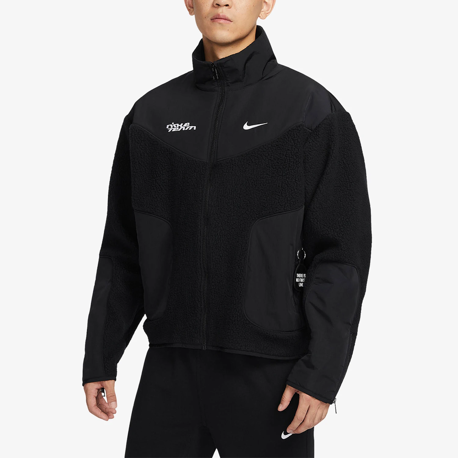 Nike Authentic Winter New Season Men's Fashion Casual Loose Stand Collar Zip-up Jacket FB7600-010