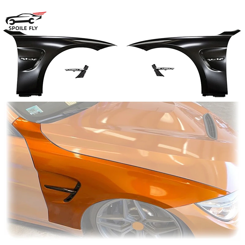 2/PCS Car Front Fender Body Kit Paint Yourself For BMW 4 Series M4 F32 F33 F35 2014 2015 2016 2017 2018 2019 2020