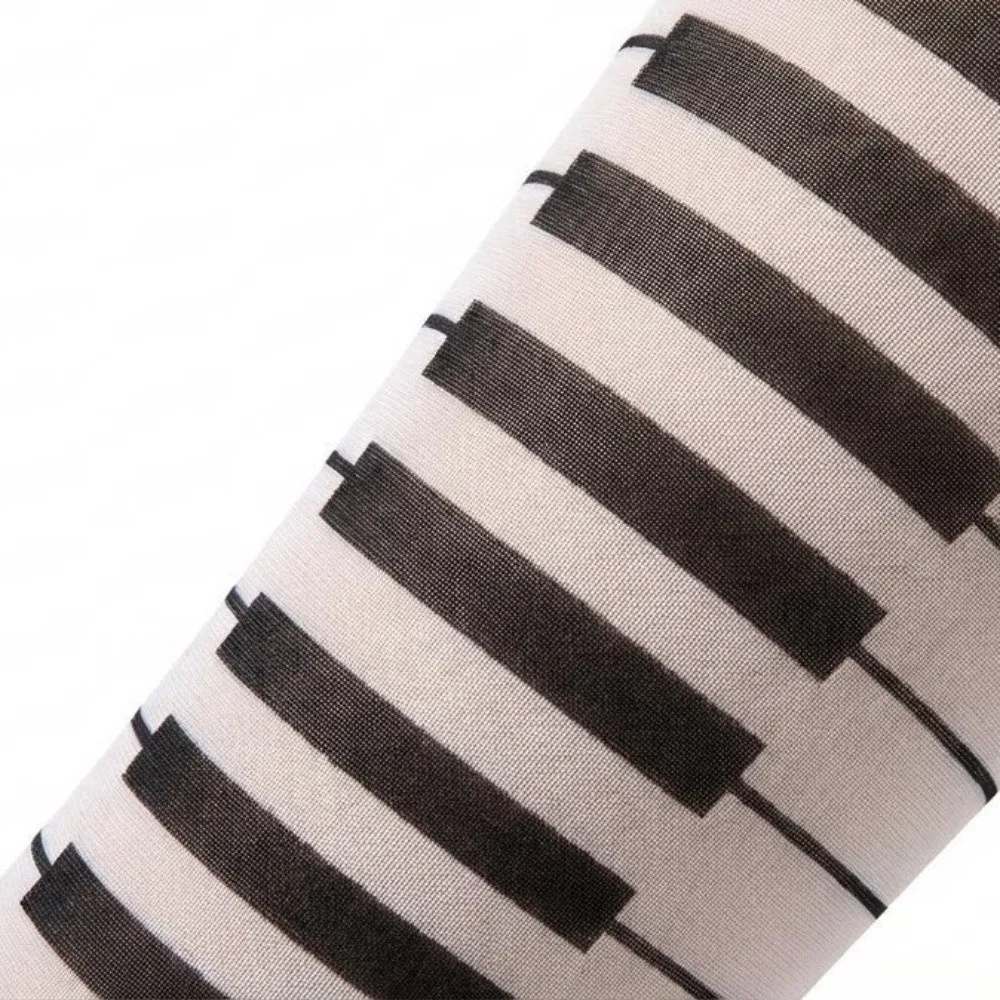 Sweet Seamless Piano Stockings Breathable Thin Music Note Tights Funky Y2K Leggings Black White Pantyhose Party