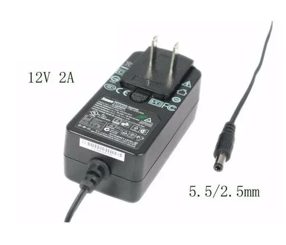 Power Adapter SYS1357-2412, 12V 2a, Vat 5.5/2.5Mm, Ons 2-Pins Plug