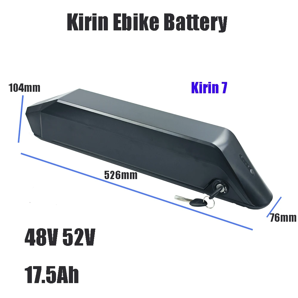 

Аккумуляторная батарея KIRIN 7 48 в 17,5 Ач 52 в 17,5 Ач, Высококачественная батарея с боковыми ячейками для электровелосипеда, электронный велосипед Akku для vtuvia sn100 Ebike