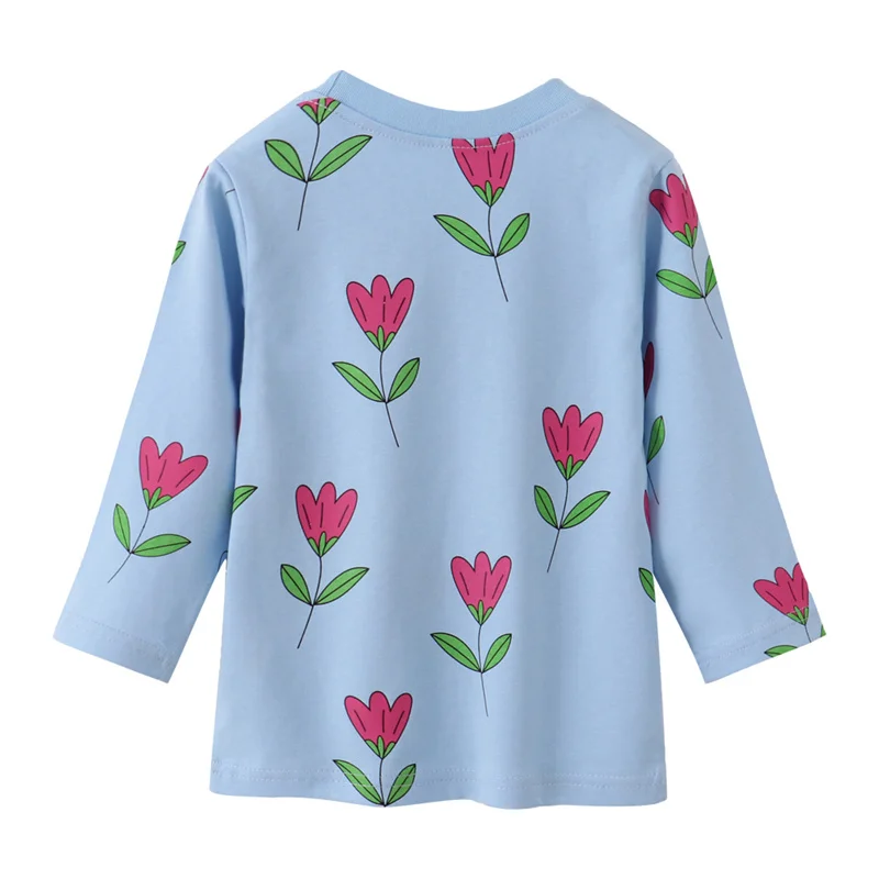 Jumping Meters 2-7T New Arrival Girls T shirts Autumn Spring  Children\'s Clothing Long Sleeve Baby Blouses Kids Tees Tops