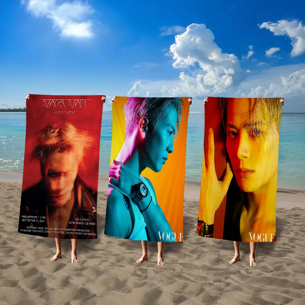 

Chinese Singer Star Jackson Wang Big Microfiber Beach Towels Quick Dry Towel Sand Beach Towels Pool Towel For Travel Swim Pool