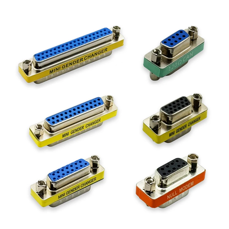 9-Pin Serial Port VGA Straight Through Adapter - DB9/15/25/37 M/F Connector