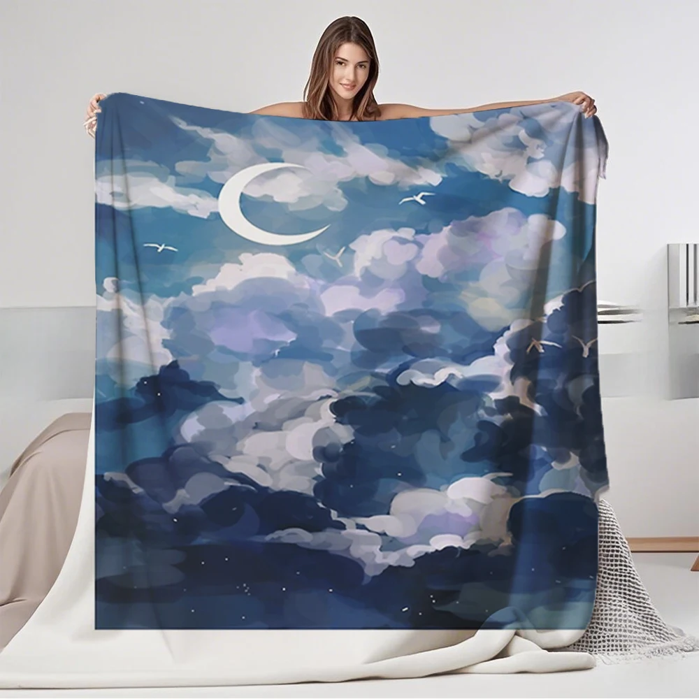 

Spring/Autumn Flannel Blankets Multi-Use Blanket The Sky Wanderer Hotel-Style Cover Bedcover Scandinavian No-Shedding Blanket