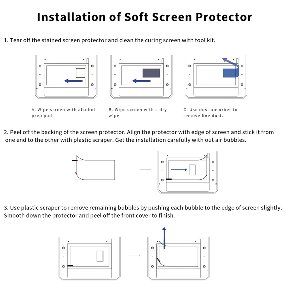 Film protecteur d'écran pour imprimante 3D Mono 2, 6.6 pouces, résine 4K, 5 pièces