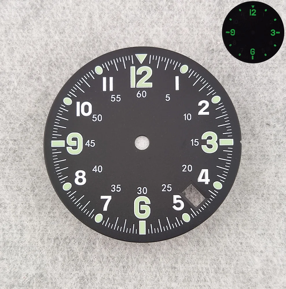 Nh35 dial digital luminoso 3.8 horas único calendário janela se encaixa nh35/nh36 movimento relógio acessórios de substituição