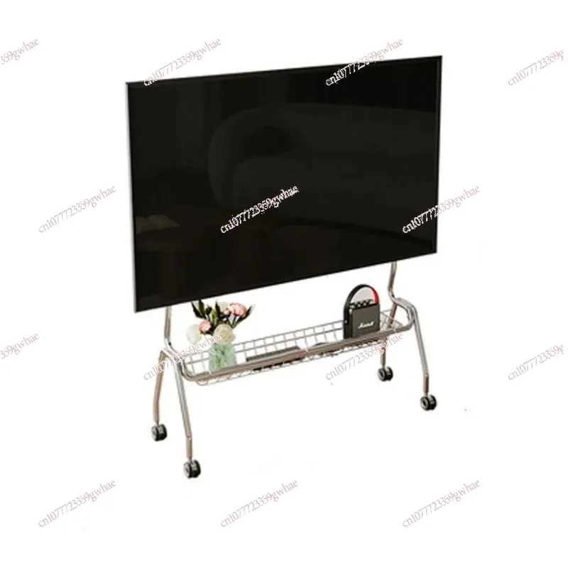 TV Bracket with Wheels Movable Floor Mounted Simple Home Living Room Furniture Monitor Hanger Stand