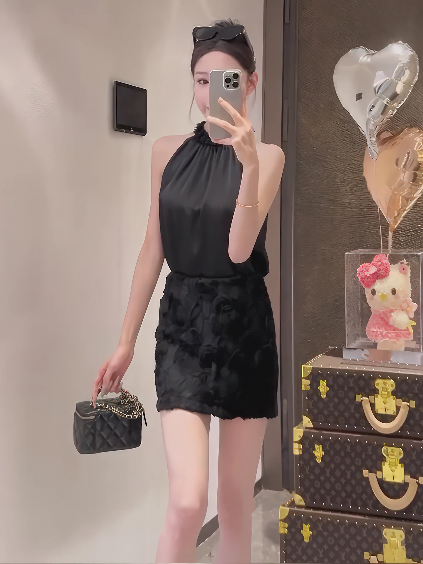 

Летний женский комплект из двух предметов Ele 2025: модный, элегантный, легкий, с круглым вырезом, для повседневной носки