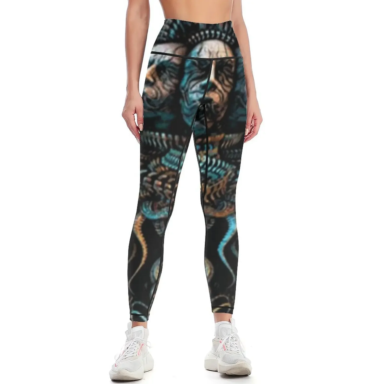 

MESHUGGAH ARTWORK Classic Leggings gym sportswear woman Women sportwear Fitness's gym clothes harem pants Womens Leggings