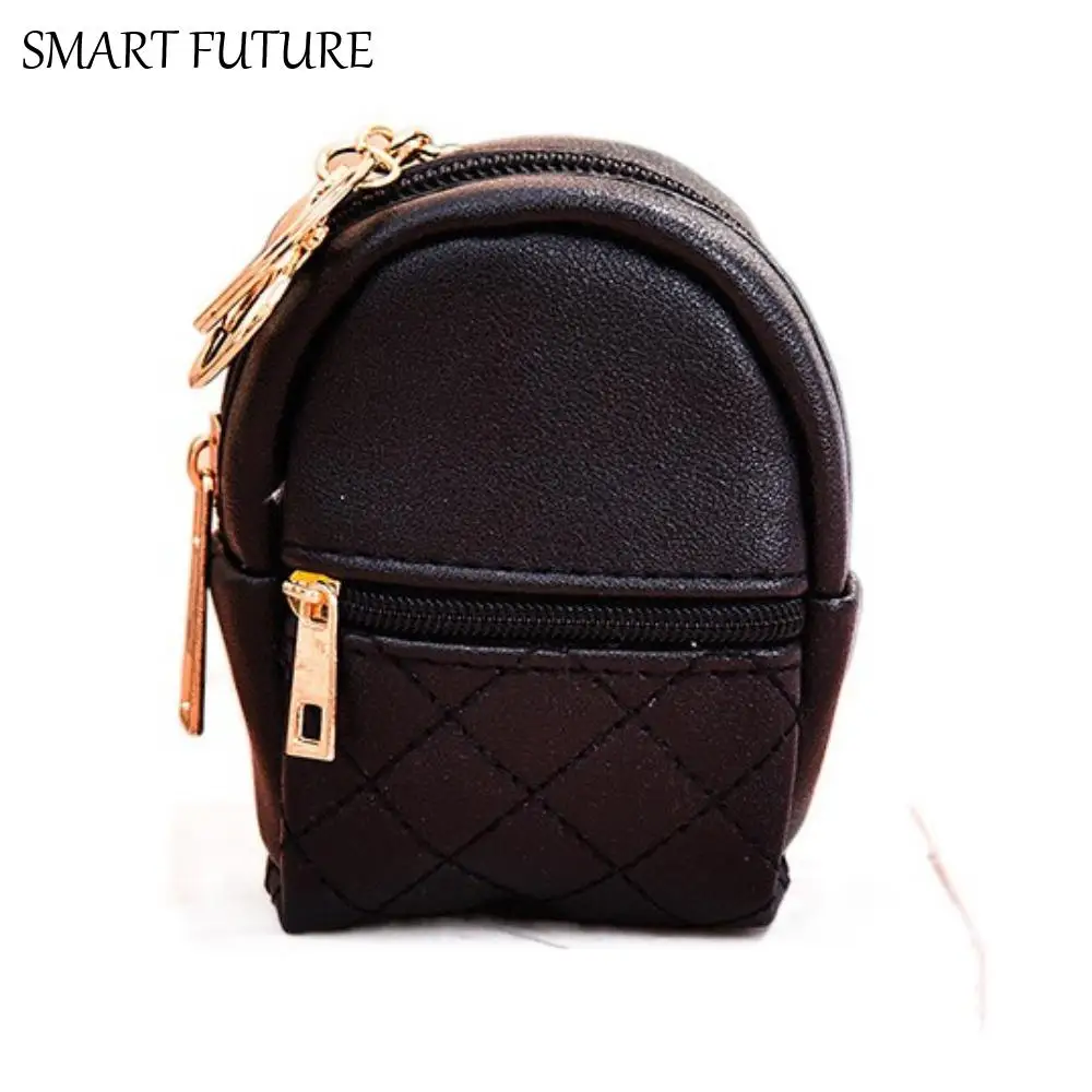 

Key Bag Backpack Shape Earphone Mini Storage Bag Long Strap Portable PU Mini Coin Purse Small Cute PU Small Wallet Kid