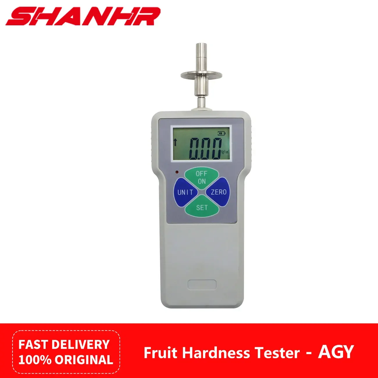 Portable Digital Fruit Sclerometer SHANHR AGY-15 AGY-30 Fruit Hardness Penetrometer for Farm Fruit Ripeness Detection