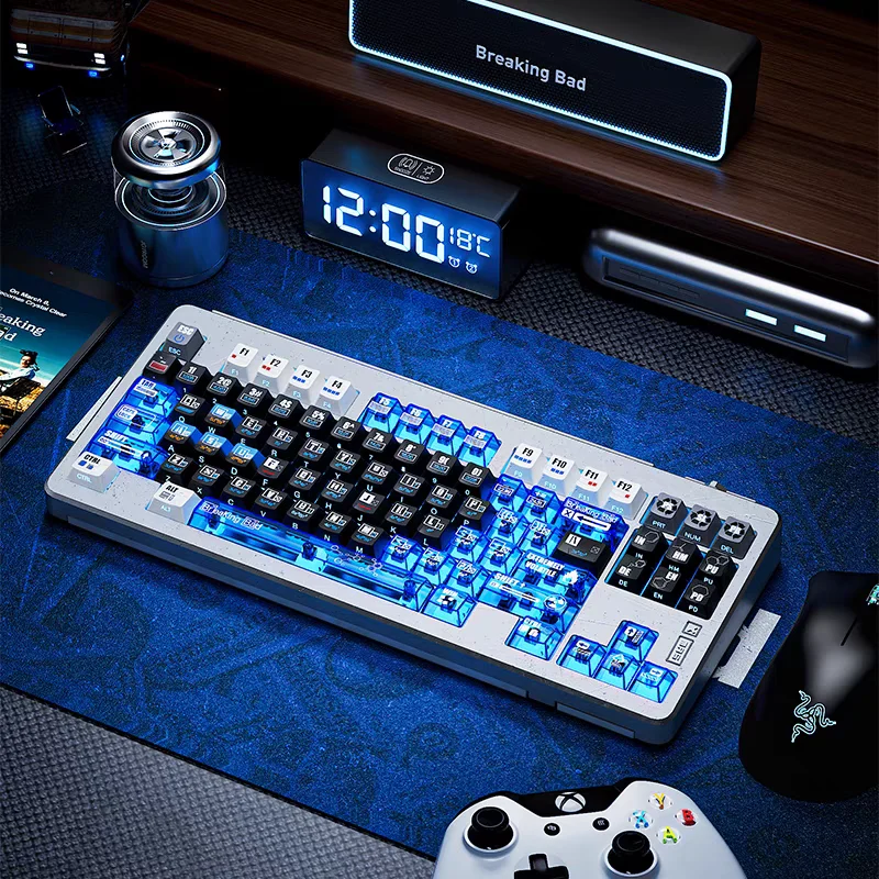 

Original Transparent Keycaps Mechanical Keyboard Caps With A Breaking Bad Theme, Wooting Night Demon ROG ACE 60/68 Keycaps