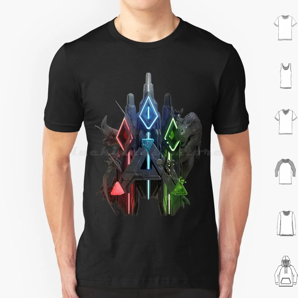 Arche Implant t-shirt coton hommes femmes bricolage impression arche arche survie évolué jeu dinosaure jeu survie dinosaures arche à vapeur