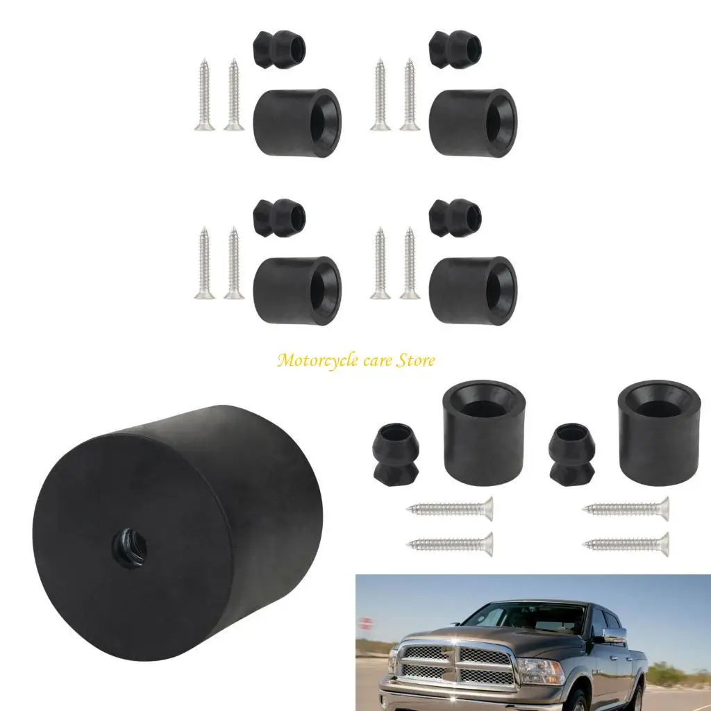 

U75F 4pcs Horse Trailer Держатель двери с резиновым гнездом и пластиковым стеблем -резиновыми дверными стойками, установленными