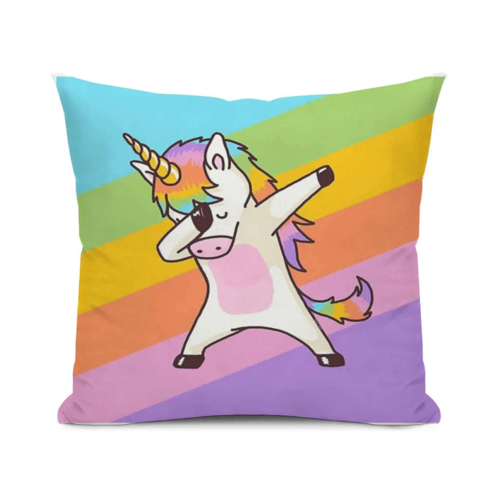 Dabbing Unicorn Shirt Hip Hop Dab Pose Pillowcase Cushions Cover Cushions Home Decoration Pillows For Sofa