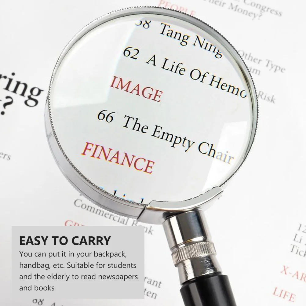 

50Mm Portable Magnifying Glass 3-5X Strength for Reading Fine Details in Electronics Miniatures Photos Ideal Gift for Aging Eyes