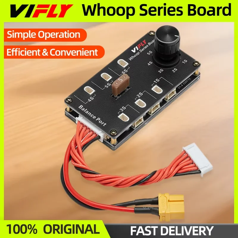 VIFLY Whoop Series Board 1S Charger 6 Ports Balance Charging Board PH2.0 BT2.0 Compatible LIPO Battery For RC FPV Racing Drone