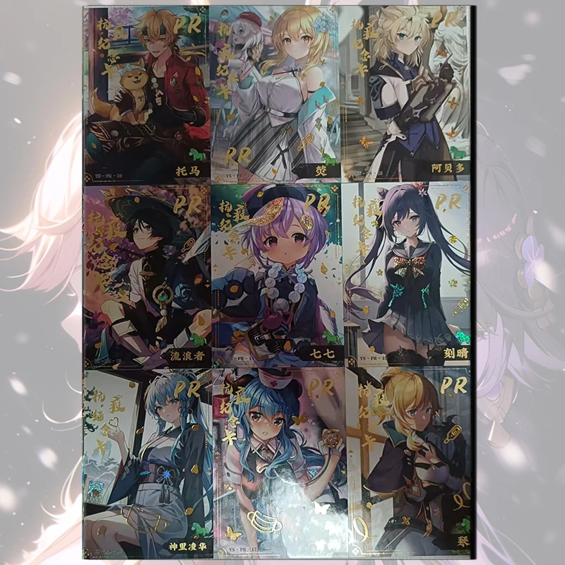 Goddess Story stars SSP PR card Raiden Shogun Ganyu Beelzebul Eula Hu Tao Zhongli boy Toy collection Birthday Christmas gifts