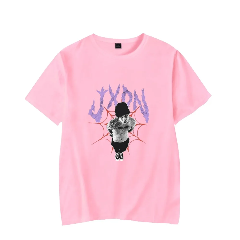 Novo jxdn merch camisa jaden hosler crewneck manga curta t camisa masculina 90s estrela das mídias sociais unissex jovem topos