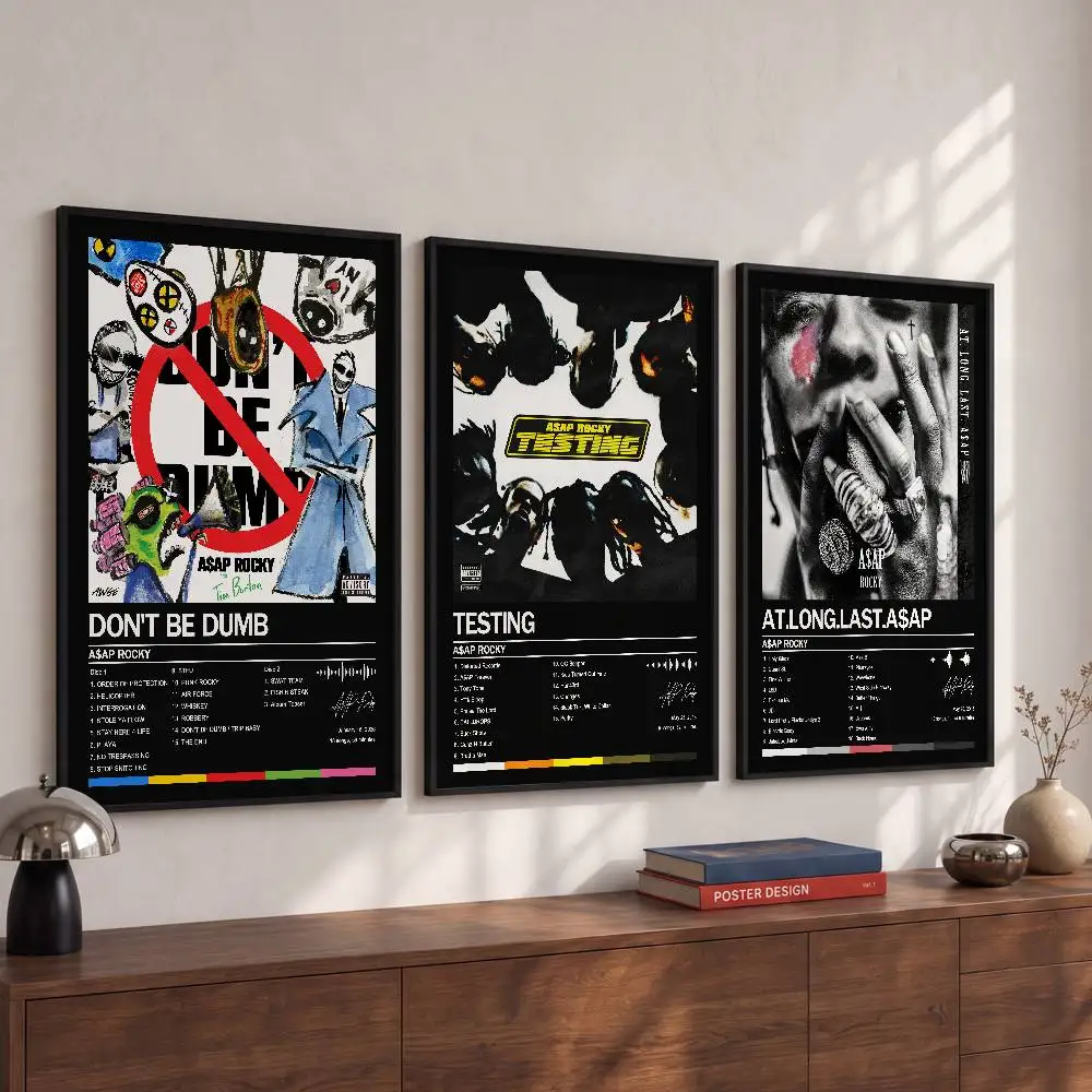 Asap R-Rockys Poster Album Art Cover Songs Rap Pop Singer Band Wall Waterproof Paper Sticker For Living Room Home Decor