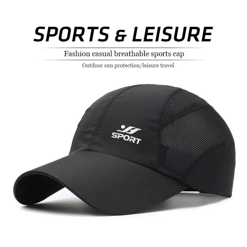 

Spring Summer Women Sport Baseball Mesh Cap For Men Outdoor Sunshade Sun Protection Quick Dry Breathable Moisture Wicking SunHat