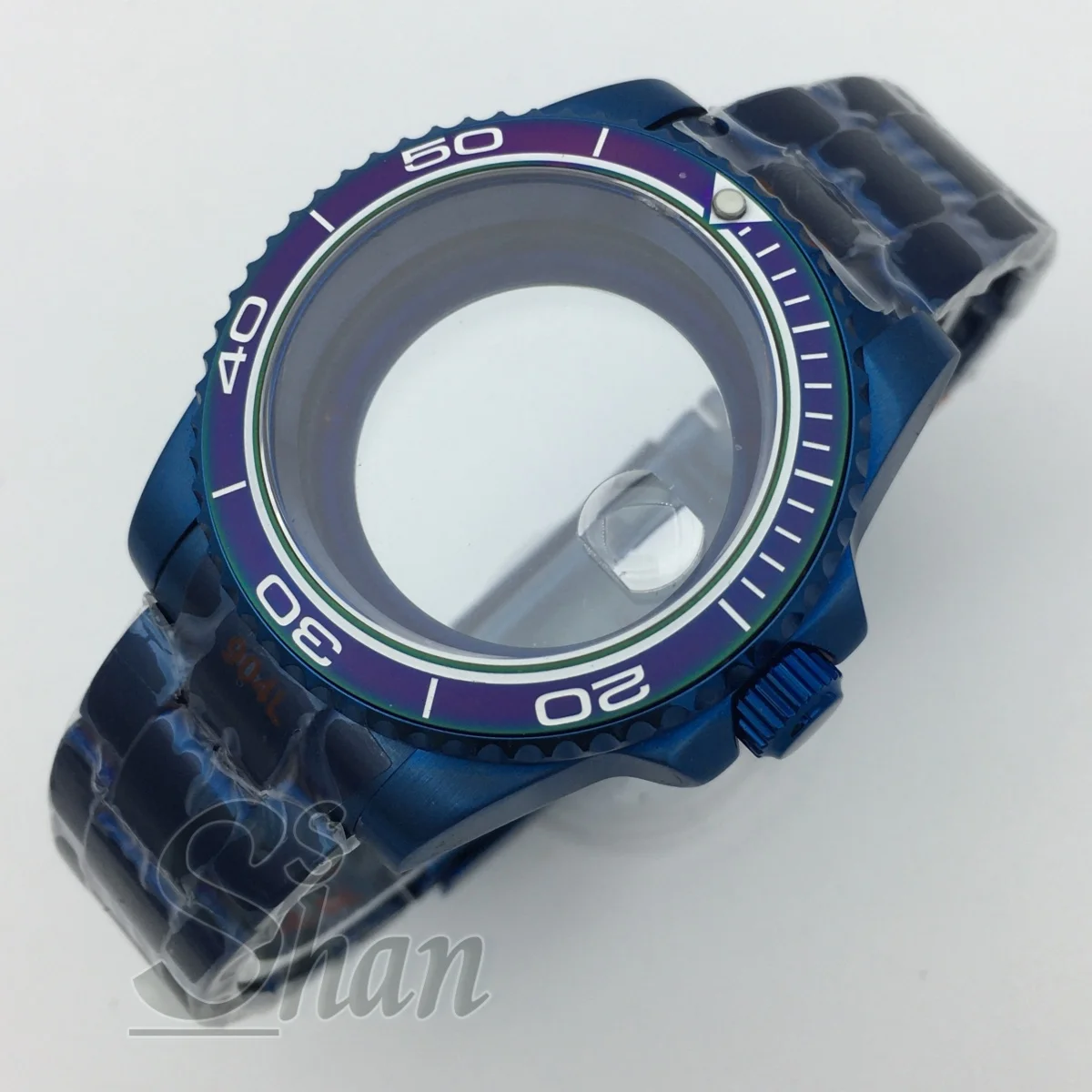 

Мужской роскошный корпус 40 мм, браслет из нержавеющей стали с сапфировым стеклом, подходит для механизма NH34 NH35 NH36 Miyota ETA2824 PT5000