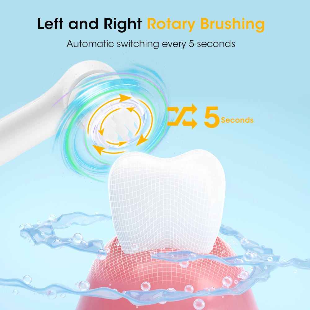 Rotary Electric Toothbrush Portable Full-automatic Rechargeable Dental Cleaning Artifact Whitening Teeth Remove Tartart Oral