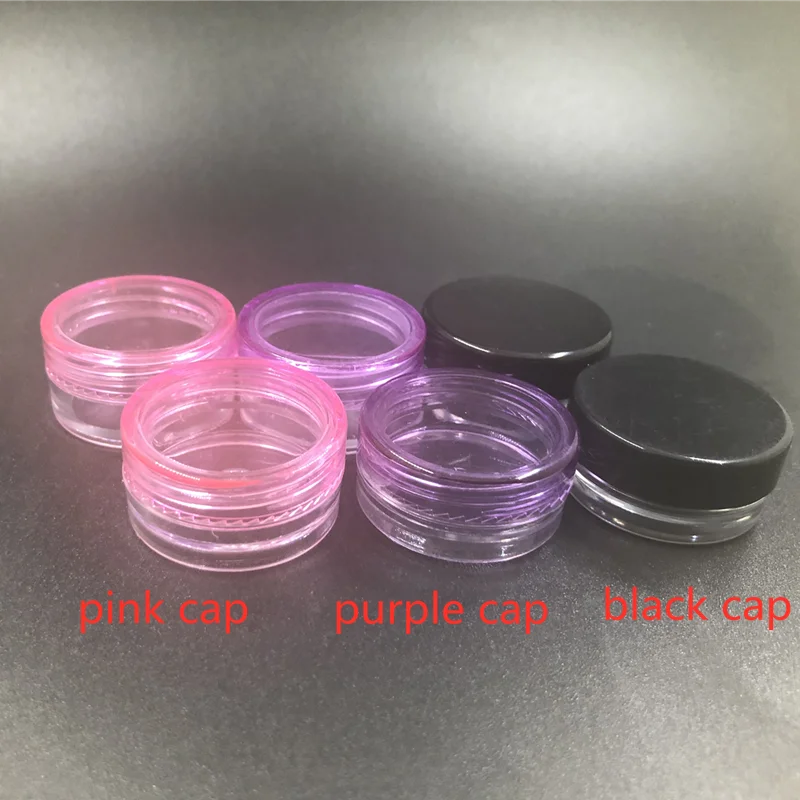 100pc 5g 10g 3g 20g/ml round small plastic ps jar pot case bottle for Makeup Cosmetic cream sample nail art glitter dust powder