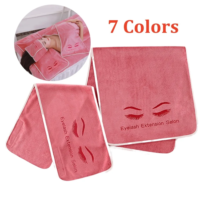 Reusable Eyelash Extension Salon Towel for Grafted Eyelashes Soft Turban Hair Cap SPA Pillow Towel Lash Accessories Makeup Tools